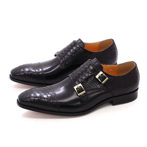 2022 spring autumn flat heel leather loafers monk buckle strap dress shoe fashion men formal business oxfords loafers, Black
2022 spring autumn flat heel leather loafers monk buckle strap dress shoe fashion men formal business oxfords loafers, Black
