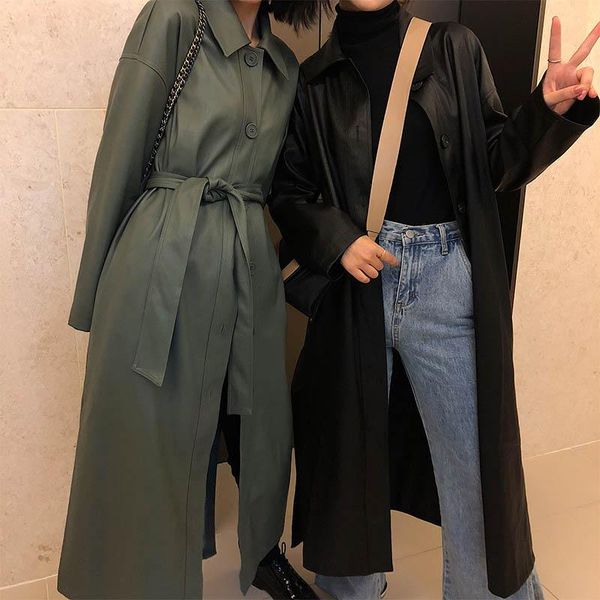 women's leather & faux oftbuy 2021 spring coat women biker pu jacket black long trench loose windbreaker gothic korean office fashion
women's leather & faux oftbuy 2021 spring coat women biker pu jacket black long trench loose windbreaker gothic korean office fashion