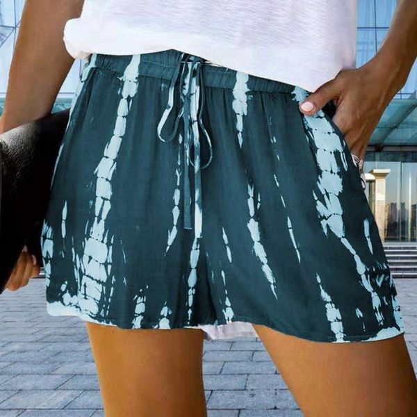 women's shorts casual tie-dye wide-leg running beach pants for summer, White;black
women's shorts casual tie-dye wide-leg running beach pants for summer, White;black
