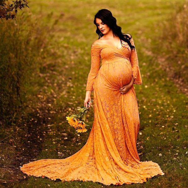 maternity dresses lace for po shoot elegant long sleeve pageant women pregnancy maxi gown dress baby shower pography, White
maternity dresses lace for po shoot elegant long sleeve pageant women pregnancy maxi gown dress baby shower pography, White