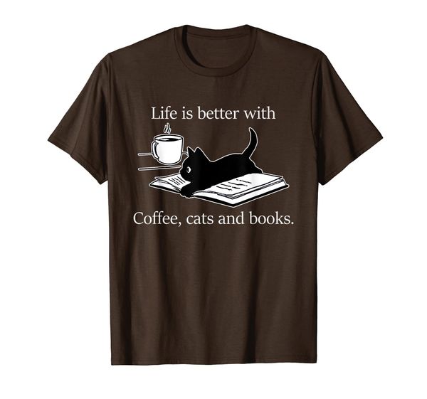 Life Is Better With Coffee Cats And Books Reading Tshirt T-Shirt, Mainly pictures
Life Is Better With Coffee Cats And Books Reading Tshirt T-Shirt, Mainly pictures