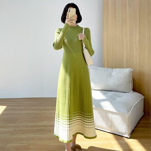 casual dresses autumn winter half turtleneck women sweater dress long sleeve a-line female ladies splicing stripe knitting vestidos, Black;gray
casual dresses autumn winter half turtleneck women sweater dress long sleeve a-line female ladies splicing stripe knitting vestidos, Black;gray