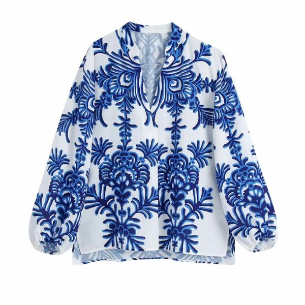 women's blouses & shirts women fashion print stand collar shirt female nine quarter sleeve blouse casual lady loose blusas s9170, White
women's blouses & shirts women fashion print stand collar shirt female nine quarter sleeve blouse casual lady loose blusas s9170, White