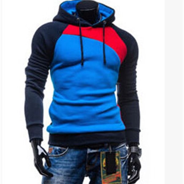 mens sweater winter new trend men's color matching pullover with raglan sleeves brushed hoodie w55, Black
mens sweater winter new trend men's color matching pullover with raglan sleeves brushed hoodie w55, Black