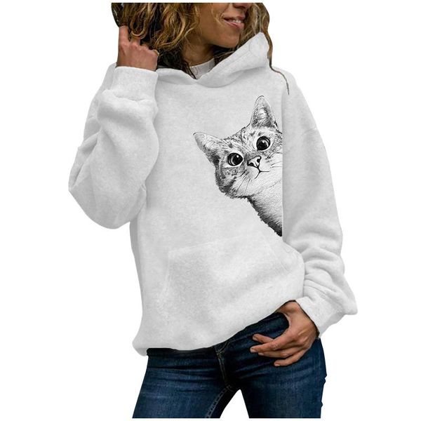 hoodies women sudaderas womens casual cat print jumper ladies sweatshirt blouse tee de marca women's & sweatshirts, Black
hoodies women sudaderas womens casual cat print jumper ladies sweatshirt blouse tee de marca women's & sweatshirts, Black