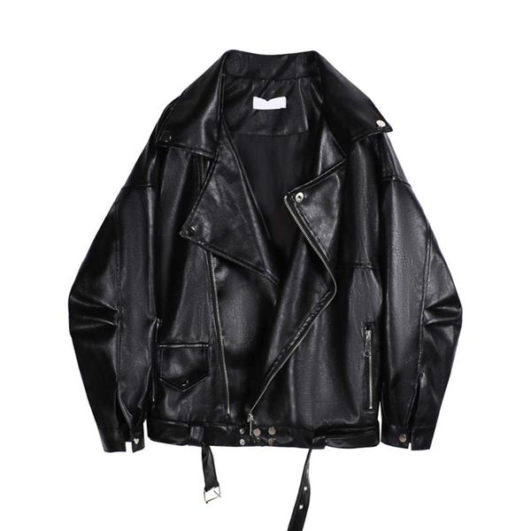 women's leather & faux retro jacket gothic fashion women long sleeve coat loose solid patchwork zipper cardigan lapel autumn winter fem, Black
women's leather & faux retro jacket gothic fashion women long sleeve coat loose solid patchwork zipper cardigan lapel autumn winter fem, Black