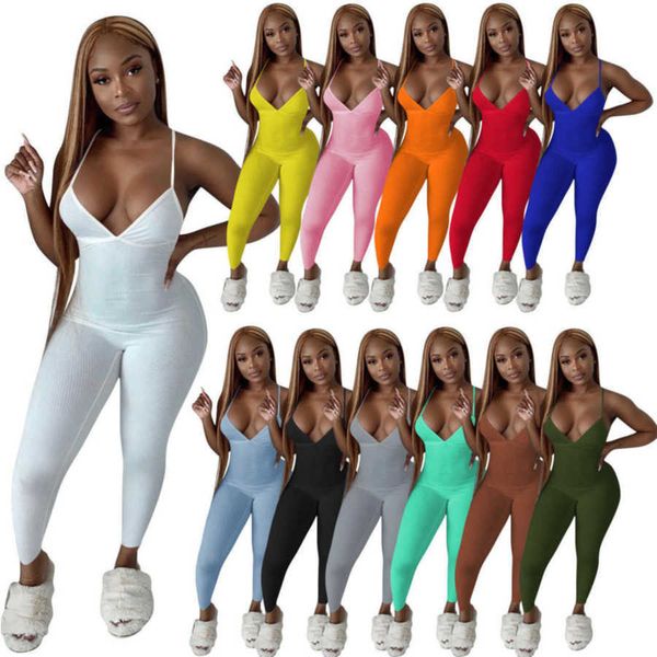 women jumpsuits summer designer rompers slim rib suspender open back solid color one piece pants suspender trousers, Black;white
women jumpsuits summer designer rompers slim rib suspender open back solid color one piece pants suspender trousers, Black;white