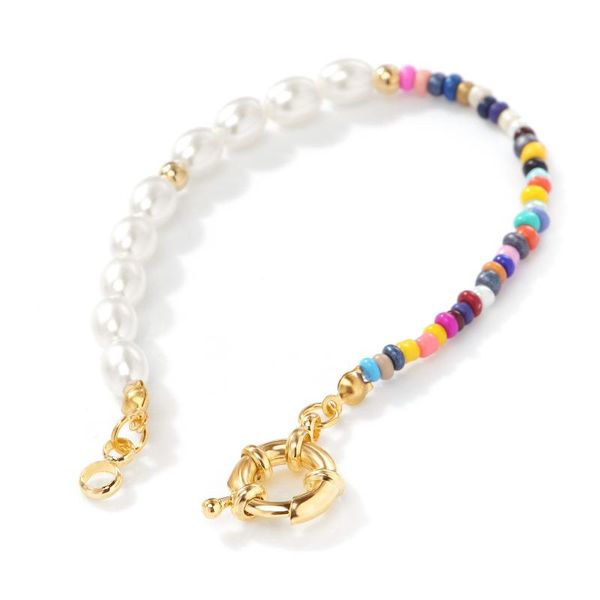 beaded, strands 2021 trendy irregular simulated pearl charm bracelets for women gold silver color buckle beads bracelet jewelry gift, Black
beaded, strands 2021 trendy irregular simulated pearl charm bracelets for women gold silver color buckle beads bracelet jewelry gift, Black
