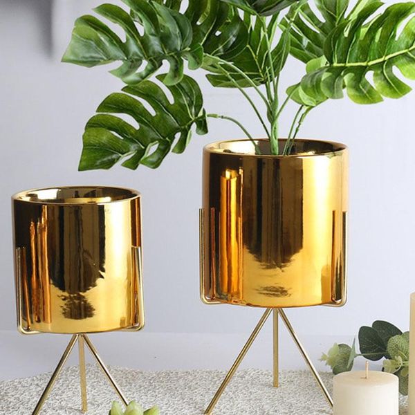 vases ceramic flower pots nordic galvanized gold succulent vase flowerpot hydroponic makeup brush storage rack home decoration
vases ceramic flower pots nordic galvanized gold succulent vase flowerpot hydroponic makeup brush storage rack home decoration