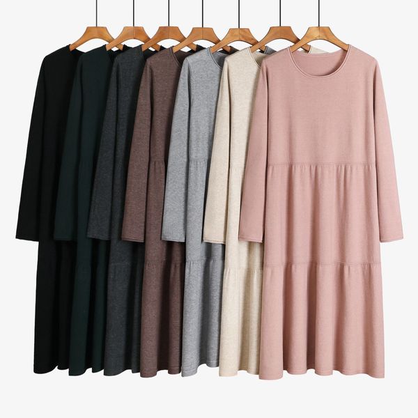 office ladies long knit women straight sweater dress thick warm o neck a line es fall winter pullover midi oversized 210420, White;black
office ladies long knit women straight sweater dress thick warm o neck a line es fall winter pullover midi oversized 210420, White;black
