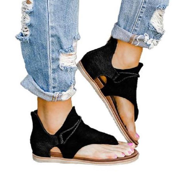women's sandals 2021 fashion light flat sole big size pu leather various patterns ladies shoes slippers, Black
women's sandals 2021 fashion light flat sole big size pu leather various patterns ladies shoes slippers, Black