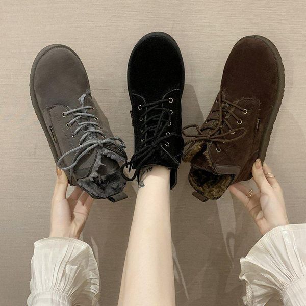 ankle boots for women shoes woman warm plush snow flat thick bottom round toe lace up winter botas mujer plus size, Black
ankle boots for women shoes woman warm plush snow flat thick bottom round toe lace up winter botas mujer plus size, Black