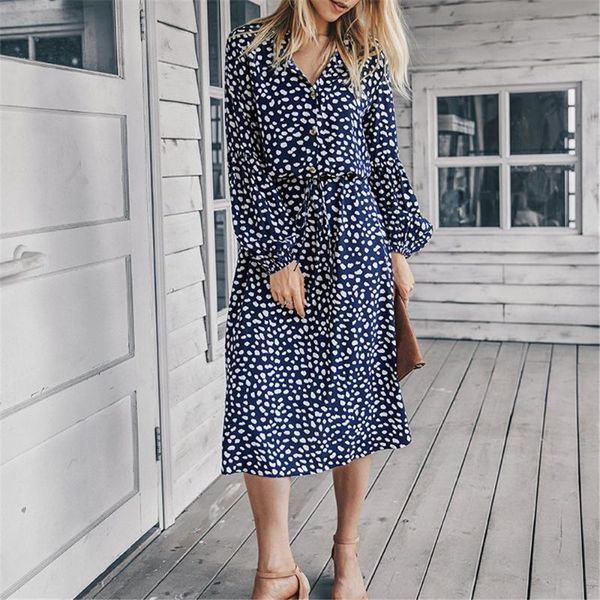 women elegant dot print shrit dress 2021 autumn winter lantern sleeve v-neck button sashes vintage vestidos casual dresses, Black;gray
women elegant dot print shrit dress 2021 autumn winter lantern sleeve v-neck button sashes vintage vestidos casual dresses, Black;gray