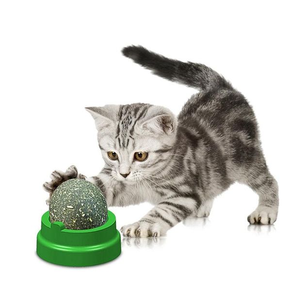 cat toys natural catnip rotate ball licking sugar toy