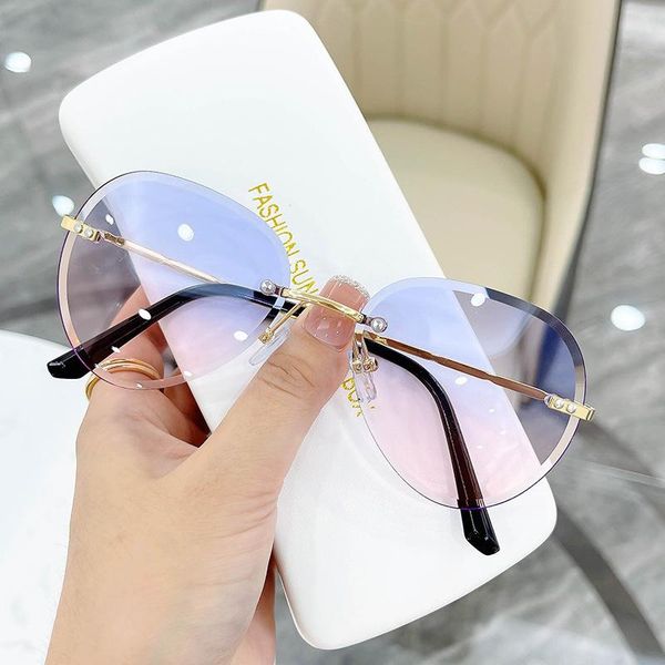 sunglasses fashion big square for women men oversized vintage driving sun glasses brand design gradient rimless shades uv400, White;black
sunglasses fashion big square for women men oversized vintage driving sun glasses brand design gradient rimless shades uv400, White;black