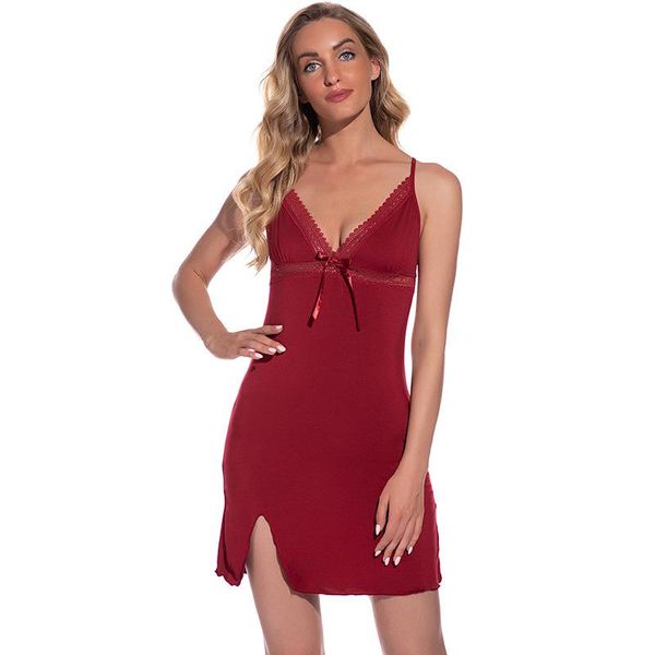 women's sleepwear 2021 female modal nightgown spaghetti strap night dress lace bow nighties sleeveless nightwear lounge home, Black;red
women's sleepwear 2021 female modal nightgown spaghetti strap night dress lace bow nighties sleeveless nightwear lounge home, Black;red
