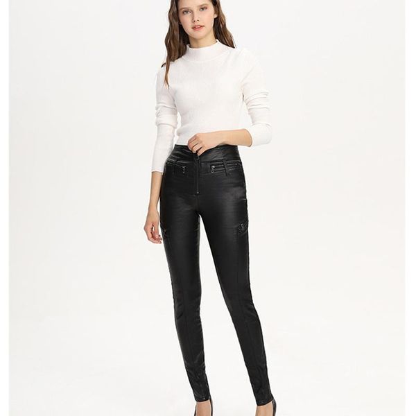 women's pants & capris ladyfirsy stitching zipper pu leather 2021 winter plus velvet trendy skinny club statement moto jeans wholesale, Black;white
women's pants & capris ladyfirsy stitching zipper pu leather 2021 winter plus velvet trendy skinny club statement moto jeans wholesale, Black;white