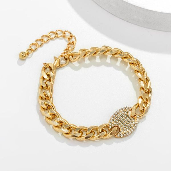 link, chain kunjoe vintage gold color pig nose rhinestone bracelet for women men retro simple punk bangle female jewelry gift, Black
link, chain kunjoe vintage gold color pig nose rhinestone bracelet for women men retro simple punk bangle female jewelry gift, Black