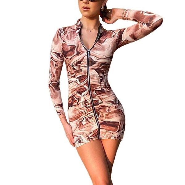 casual dresses autumn women abstract print dress adults high waisted long sleeve stand collar zipper up tight bodycon streetwear, Black;gray
casual dresses autumn women abstract print dress adults high waisted long sleeve stand collar zipper up tight bodycon streetwear, Black;gray