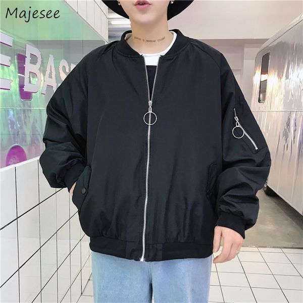men jackets spring autumn male outwear simple streetwear all-match korean trendy loose pilot coats harajuku ins teens casual men's, Black;brown