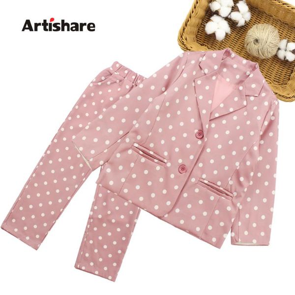 children clothes dot jacket & pants girls outfits fashion party clothing sets fall school children's winter, White
children clothes dot jacket & pants girls outfits fashion party clothing sets fall school children's winter, White