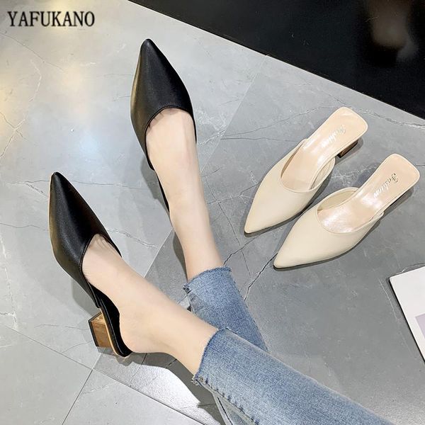 slippers women female low heels mule shoes slip on outdoor slides pointed toe elegant ladies autumn flip flops, Black
slippers women female low heels mule shoes slip on outdoor slides pointed toe elegant ladies autumn flip flops, Black