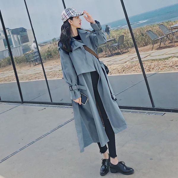 women's trench coats windbreaker autumn winter overcoat casual chic loose lady harbor belt full sleeve solid color, Tan;black
women's trench coats windbreaker autumn winter overcoat casual chic loose lady harbor belt full sleeve solid color, Tan;black