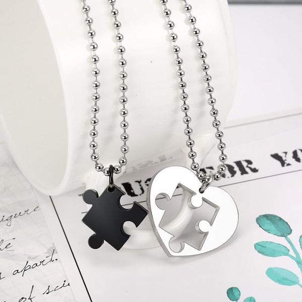 pendant necklaces fashion jewelry heart shape puzzle couple necklace lovers gift accessories 1 pair, Silver
pendant necklaces fashion jewelry heart shape puzzle couple necklace lovers gift accessories 1 pair, Silver