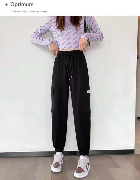 running pants sweatpants women spring autumn thin loose leg cargo high waist show casual lantern, Black;blue
running pants sweatpants women spring autumn thin loose leg cargo high waist show casual lantern, Black;blue