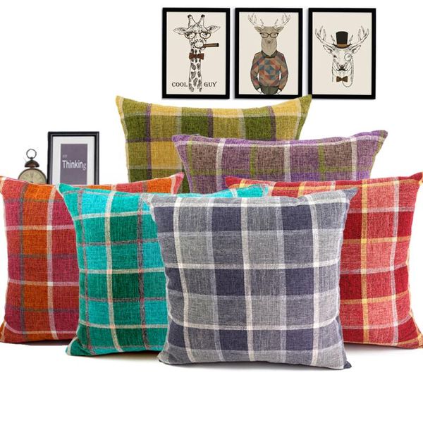 cushion/decorative pillow faux linen plaid throw covers decorative nordic square cushion cover vintage colorful case for sofa bed home decor
cushion/decorative pillow faux linen plaid throw covers decorative nordic square cushion cover vintage colorful case for sofa bed home decor