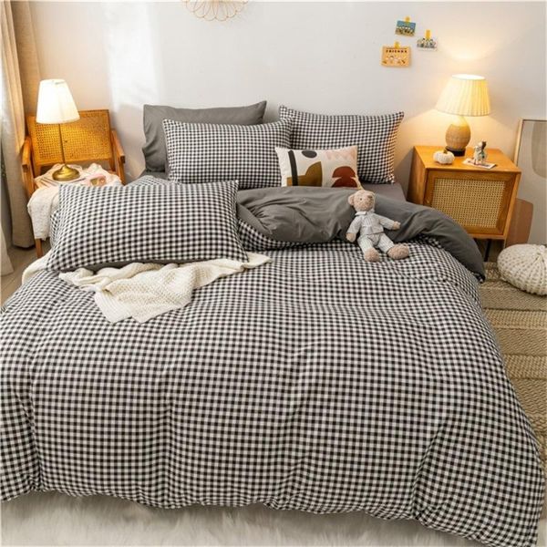 bedding sets duvet cover set 3/4 pieces simple style grid pattern bedclothes bed sheet pillowcase comforter for kids and oceania
bedding sets duvet cover set 3/4 pieces simple style grid pattern bedclothes bed sheet pillowcase comforter for kids and oceania