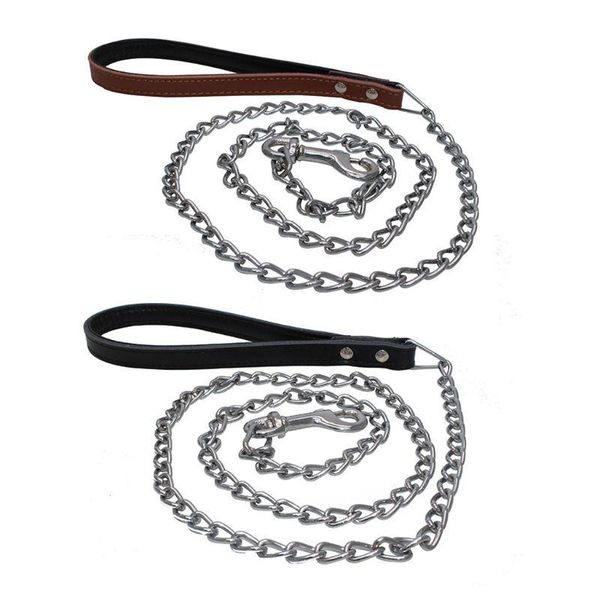 leather pet puppy dog leash iron chain anti-bite walking running outdoor training for small medium large dogs collars & leashes
leather pet puppy dog leash iron chain anti-bite walking running outdoor training for small medium large dogs collars & leashes