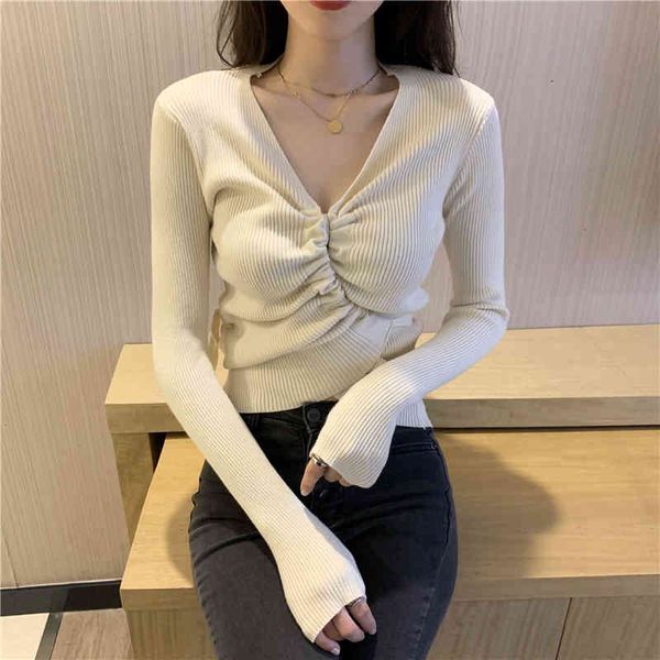 women's sweaters shintimes v-neck ruffles bandage korean fashion winter short sweater women long sleeve knitted pullovers woman pull fe, White;black
women's sweaters shintimes v-neck ruffles bandage korean fashion winter short sweater women long sleeve knitted pullovers woman pull fe, White;black