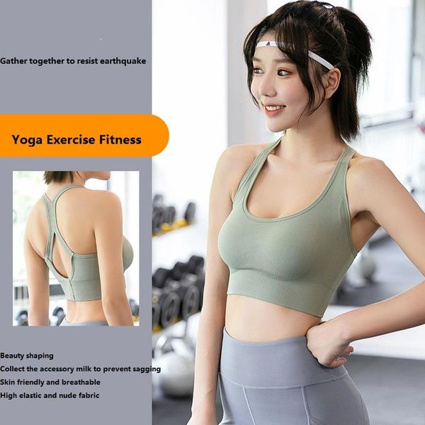 gym clothing rear breasted shockproof and gathered adjustable running bra underwear hollow back seamless sports, White;black
gym clothing rear breasted shockproof and gathered adjustable running bra underwear hollow back seamless sports, White;black