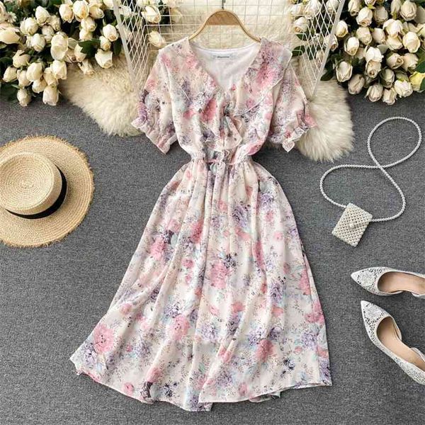 women fashion retro a-line dress v-neck ruffle short sleeve slim cut floral print clothes vestidos r366 210527, Black;gray
women fashion retro a-line dress v-neck ruffle short sleeve slim cut floral print clothes vestidos r366 210527, Black;gray