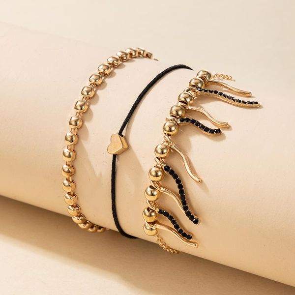 charm bracelets zhen tomomi 3pcs/set gothic black rhinestone tassel set for women love heart round beads metal bangles female jewelry, Golden;silver
charm bracelets zhen tomomi 3pcs/set gothic black rhinestone tassel set for women love heart round beads metal bangles female jewelry, Golden;silver