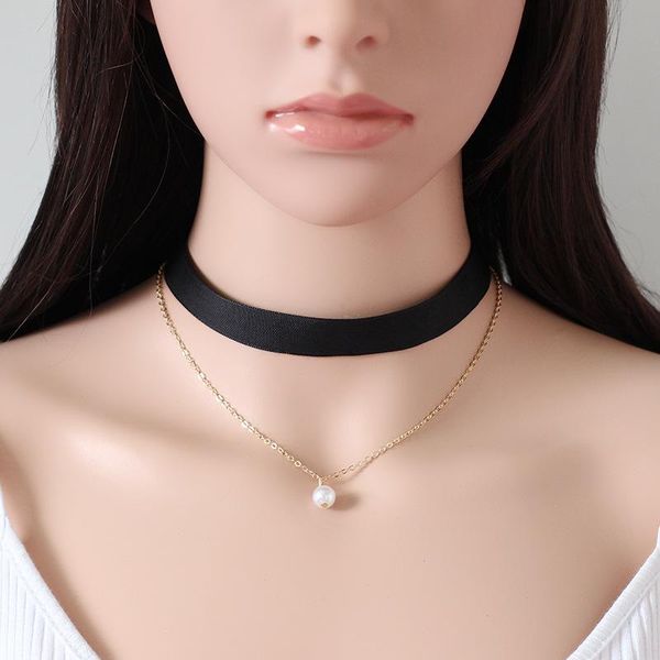 punk gothic black velvet choker necklace layers pearls pendant tattoo necklaces for women chocker collares mujer chokers, Golden;silver
punk gothic black velvet choker necklace layers pearls pendant tattoo necklaces for women chocker collares mujer chokers, Golden;silver