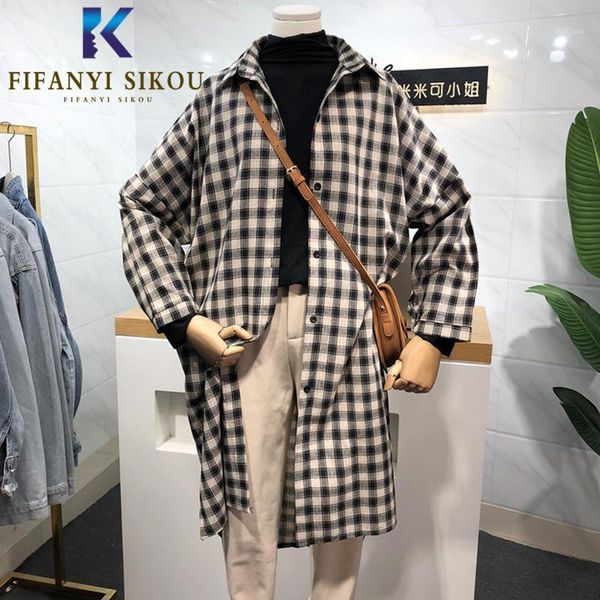 women's blouses & shirts korean women plaid shirt 2021 spring fashion lapel long sleeves loose womens and asymmetry lady, White
women's blouses & shirts korean women plaid shirt 2021 spring fashion lapel long sleeves loose womens and asymmetry lady, White