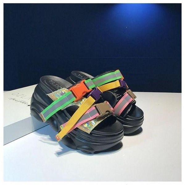 slippers drop 2021 woman sandals platform wedges high heels creepers causal comfort women slides flip flops, Black
slippers drop 2021 woman sandals platform wedges high heels creepers causal comfort women slides flip flops, Black