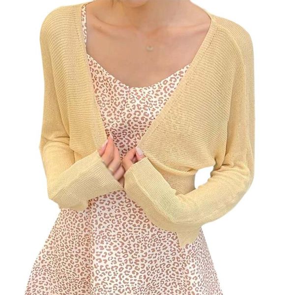 women's knits & tees korean version of the solid color casual wild short knitting sunscreen long-sleeved cardigan jacket, White
women's knits & tees korean version of the solid color casual wild short knitting sunscreen long-sleeved cardigan jacket, White
