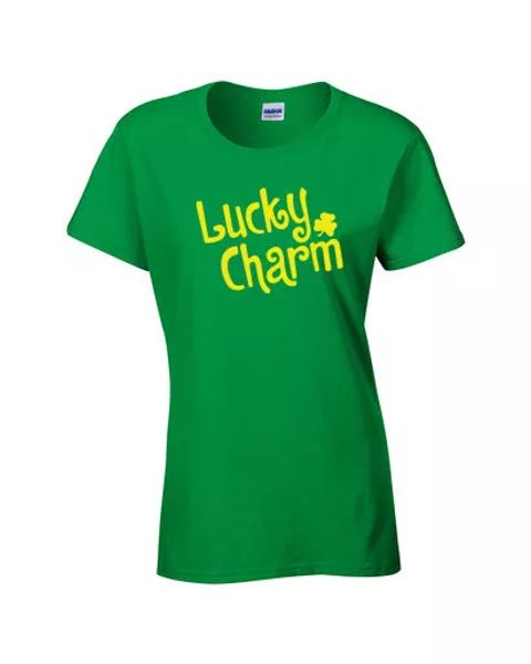 Irish St Pat's Paddy's Patrick's Day LUCKY CHARM Drinking Party Ladies T-Shirt11, White;black
Irish St Pat's Paddy's Patrick's Day LUCKY CHARM Drinking Party Ladies T-Shirt11, White;black