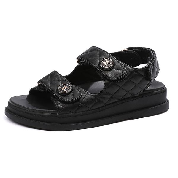 2022 Womens PU Leather Sandals Female Summer Black White Thick Diamond Bottom Beach Shoes Sports Joker Flats Ins Rome Platform, Beige
2022 Womens PU Leather Sandals Female Summer Black White Thick Diamond Bottom Beach Shoes Sports Joker Flats Ins Rome Platform, Beige
