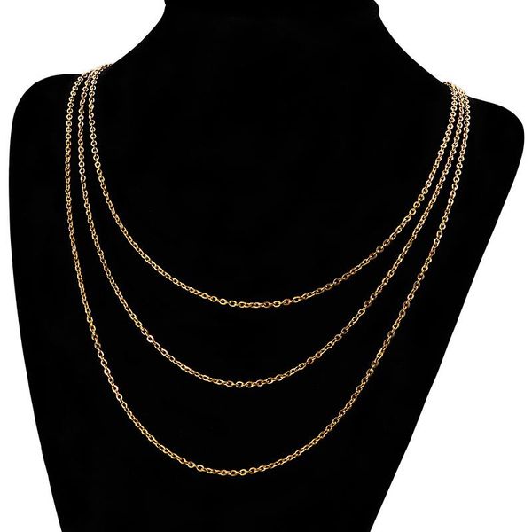 o-chain three-layer chain gold steel color ladies necklace banquet jewelry accessories chains, Silver
o-chain three-layer chain gold steel color ladies necklace banquet jewelry accessories chains, Silver
