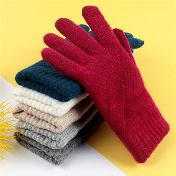 sports gloves women winter wool knit full finger cycling warm men plush thick touch screen driving mitten solid thermal golves, Black
sports gloves women winter wool knit full finger cycling warm men plush thick touch screen driving mitten solid thermal golves, Black