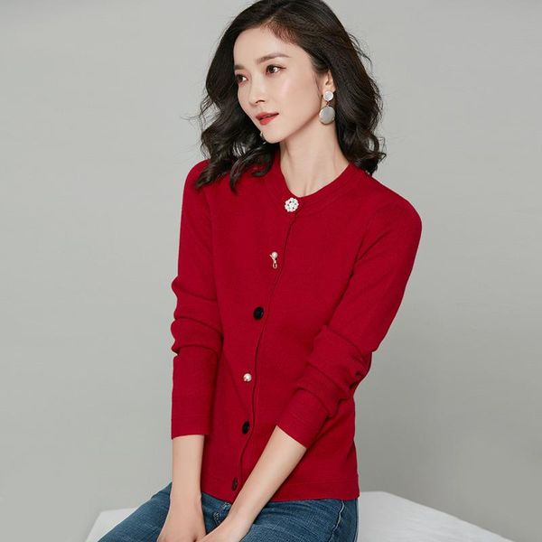 women's sweaters 2021 autumn clothing pattern suit-dress korean fashion single row long sleeve knitting unlined upper woman cardigan, White;black
women's sweaters 2021 autumn clothing pattern suit-dress korean fashion single row long sleeve knitting unlined upper woman cardigan, White;black