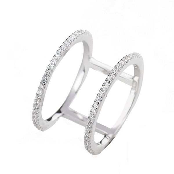 cluster rings yindx 925 sterling silver ring shiny double row pavé personality hollow suitable for party holiday jewelry, Golden;silver
cluster rings yindx 925 sterling silver ring shiny double row pavé personality hollow suitable for party holiday jewelry, Golden;silver