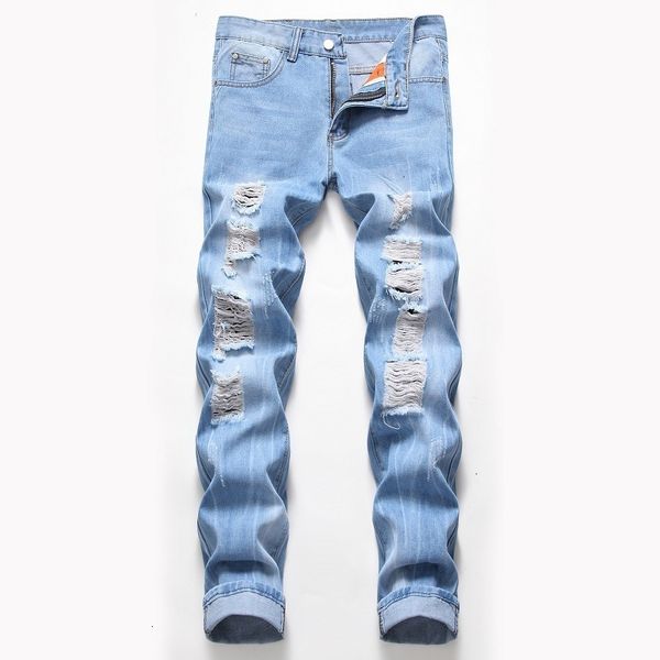 mens casual jeans hole slim straight pleated biker jeans pants male denim casual pants male plus size_yw_rw, Blue
mens casual jeans hole slim straight pleated biker jeans pants male denim casual pants male plus size_yw_rw, Blue