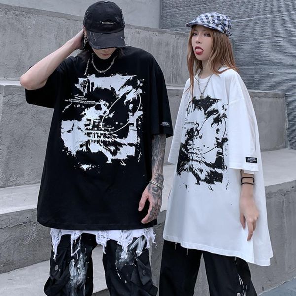 men's t-shirts gtdom couple summer 2021 cotton hip hop vintage character printed short sleeve o-neck casual oversize t-shirt, White;black
men's t-shirts gtdom couple summer 2021 cotton hip hop vintage character printed short sleeve o-neck casual oversize t-shirt, White;black