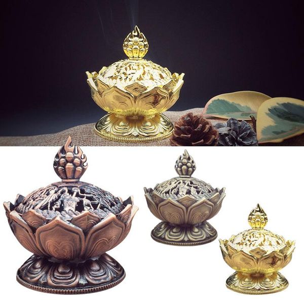 fragrance lamps chinese buddha alloy incense burner lotus flower holder handmade sandalwood censer for home office teahouse decoration
fragrance lamps chinese buddha alloy incense burner lotus flower holder handmade sandalwood censer for home office teahouse decoration