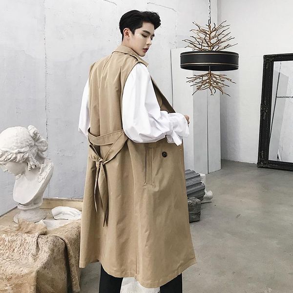 men's vests autumn loose waistcoat fashionable double-breasted long sleeveless windbreaker. s-6xl, Black;white
men's vests autumn loose waistcoat fashionable double-breasted long sleeveless windbreaker. s-6xl, Black;white